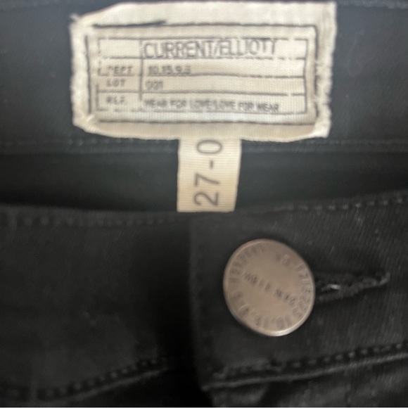 Current Elliott The Soho Stiletto Black Denim Skinny Jeans Zip Ankle 27 - Picture 8 of 11